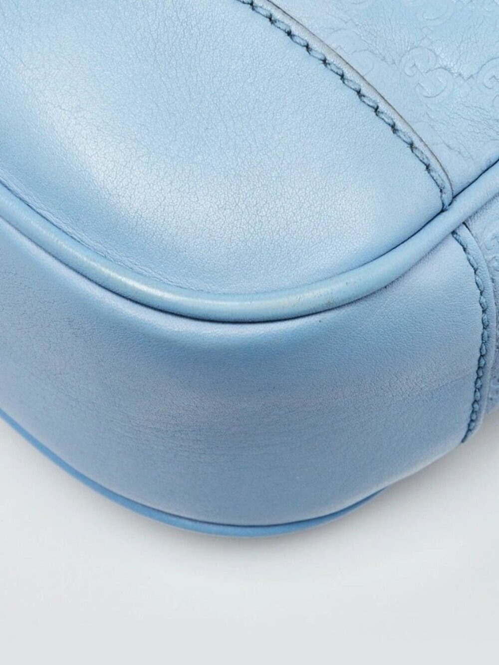 Gucci Light Blue Micro Guccissima Leather Crossbody Bag - Picture 10 of 10